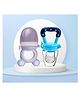The Cheeky Kidzz Baby Fresh Fruit Vegetable Food Feeder Nibbler Teether Combo BPA Free For Babies/Toddlers/Newborns (Blue)
