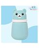 The Cheeky Kidzz Baby Skin Care Powder Puff Box With Cute Bear Face Holder Container Leakproof For Babies/Toddlers/New Borns (BLUE)