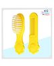 The Cheeky Kidzz Baby Grooming Soft Bristles Hair Comb and Rounded Tips Brush for Babies Sensitive Skin Hair Care (Yellow)