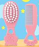 The Cheeky Kidzz Baby Comb And Brush Set With Soft Bristles And Rounded Tips Bear Print For Babies Sensitive Skin Hair Care (PINK)
