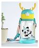 The Cheeky Kidzz Baby Straw Feeding Bottle Cup Learning Feeder With Cute Horn Attractive Cartoon 600ml Straw Sipper BPA Free (GREEN)