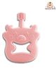 Infantso Bear Shape Silicone Teether | BPA-Free Teether, Teething Relief, Baby Teether Silicone, Teething Toy, Sensory Toy, Gum Massager for 4+ months | Teether for baby - Pink (Pack of 1)