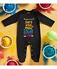 FFlirtygo Holi Theme Cotton Full Sleeves Bura Na Mano Holi Hai Printed Romper-Black