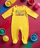 FFlirtygo Holi Theme Cotton Full Sleeves Mumma Papas Little Pichkari Printed Romper-Yellow