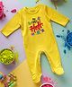 FFlirtygo Holi Theme Cotton Full Sleeves My First Holi Printed Romper-Yellow