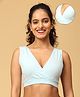 The Mom Store Cotton Sleeveless Solid Maternity Nursing Sleep Bra - Sky Blue