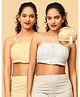 The Mom Store Cotton Pack Of 2 Sleeveless Solid Nursing Pumping Bras - Beige & Grey