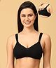 The Mom Store Cotton Elastane Sleeveless Solid Nursing & Feeding Non Padded Bra - Black