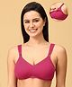 The Mom Store Cotton Elastane Sleeveless Solid Nursing & Feeding Non Padded Bra - Fuschia