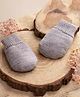 SuperBottoms Woolen Blend Self Designed Mittens - Grey
