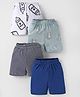 Kidi Wav Pack Of 4 Animals Printed & Striped Shorts - Multi Colour