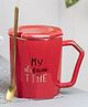 VONCASA Coffee Mug with Lid Ceramic Mug for Coffee Tea Milk Drinkware - 350 ml
