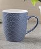 VONCASA Mrs Mug, Blue, Ceramic, 320 ml, Vintage Look Blue Color Grooved Ceramic Coffee Mug