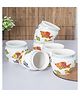 VONCASA Owl Printed Ceramic Kullad, (Each 130 ml, Set Of 6 Pcs)