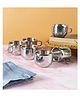 VONCASA Stainless Steel Solid Tea & Coffee Mugs ( Set Of 6, 100 ml, Silver Colour)