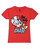 Wear Your Mind Cotton Warner Bros Tom And Jerry Featuring Half Puffed Sleeves Character Printed Tee - Red