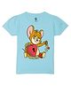Wear Your Mind Cotton Warner Bros Tom And Jerry Featuring Half Puffed Sleeves Character Printed Tee - Sky Blue