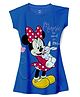 Wear Your Mind Disney Mickey & Friends Featuring Short Sleeves Minnie Mouse Printed Dress - Royal Blue