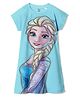 Wear Your Mind Disney Frozen Featuring Half Sleeves Elsa Printed Dress - Sky Blue