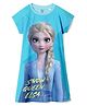 Wear Your Mind Disney Frozen Featuring Half Sleeves Elsa Printed Dress - Sky Blue