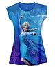 Wear Your Mind Disney Frozen Featuring Short Sleeves Elsa Printed Dress - Royal Blue