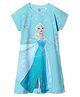 Wear Your Mind Disney Frozen Featuring Half Sleeves Elsa Printed Dress - Sky Blue