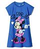 Wear Your Mind Disney Mickey & Friends Featuring Half Sleeves Minnie Mouse Printed Dress - Royal Blue