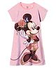 Wear Your Mind Disney Mickey & Friends Featuring Half Sleeves Minnie Mouse Printed Dress - Pink