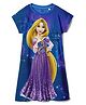 Wear Your Mind Disney Tangled Featuring Half Sleeves Rapunzel Printed Dress - Royal Blue