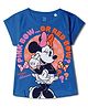 Wear Your Mind Disney Mickey & Friends Featuring Half Sleeves Minnie Mouse Printed Top - Royal Blue