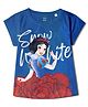 Wear Your Mind Disney Snow White And The Seven Dwarfs Featuring Half Sleeves Character Printed Top - Royal Blue