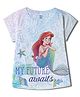 Wear Your Mind Disney The Little Mermaid Featuring Half Sleeves Ariel Printed Top - White
