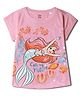 Wear Your Mind Disney The Little Mermaid Featuring Half Sleeves Ariel Printed Top - Pink