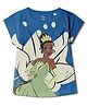Wear Your Mind Disney The Princess And The Frog Featuring Half Sleeves Tiana Printed Top - Royal Blue