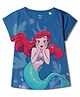 Wear Your Mind Disney The Little Mermaid Featuring Half Sleeves Ariel Printed Top - Royal Blue