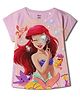 Wear Your Mind Disney The Little Mermaid Featuring Half Sleeves Ariel Printed Top - Pink