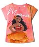 Wear Your Mind Disney Moana Featuring Half Sleeves Character Printed Top - Pink