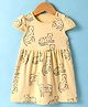 Kidi Wav Cotton  Cap Sleeves Animal Printed Dress - Multi Colour