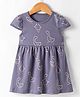 Kidi Wav Cap Sleeves Duck Printed Dress - Multi Colour