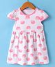 Kidi Wav Cotton Cap Sleeves Animal Printed Dress - Multi Colour