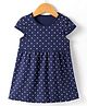 Kidi Wav Cotton Cap Sleeves Polka Dots Printed Dress - Multi Colour