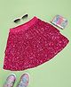 Pantaloons Junior Sequins Embellished Layered Skirt - Raspberry Sorbet