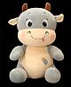 Cuddlenest Adorable and Durable 30 cm Siting Cow Plush Toy Grey - Height 30 cm