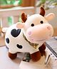 CuddleNest Cow Soft Toy Cuddle Plush Toy - Cute Stuffed Bear for Boys, Girls, & Babies Plushie, for Kids (White) - Height 35 cm