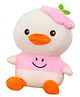 CuddleNest 30 cm Soft Plush White Pink Duck Toy
