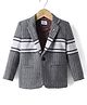 Noddy Knitted Full Sleeves Chevron Designed Blazer - Black & White