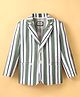 Noddy Full Sleeves Striped Blazer - Pista Green
