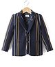 Noddy Full Sleeves Striped Blazer - Navy Blue