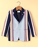 Noddy Full Sleeves Striped Blazer - Pista Green
