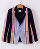 Noddy Full Sleeves Striped Blazer - Light Blue